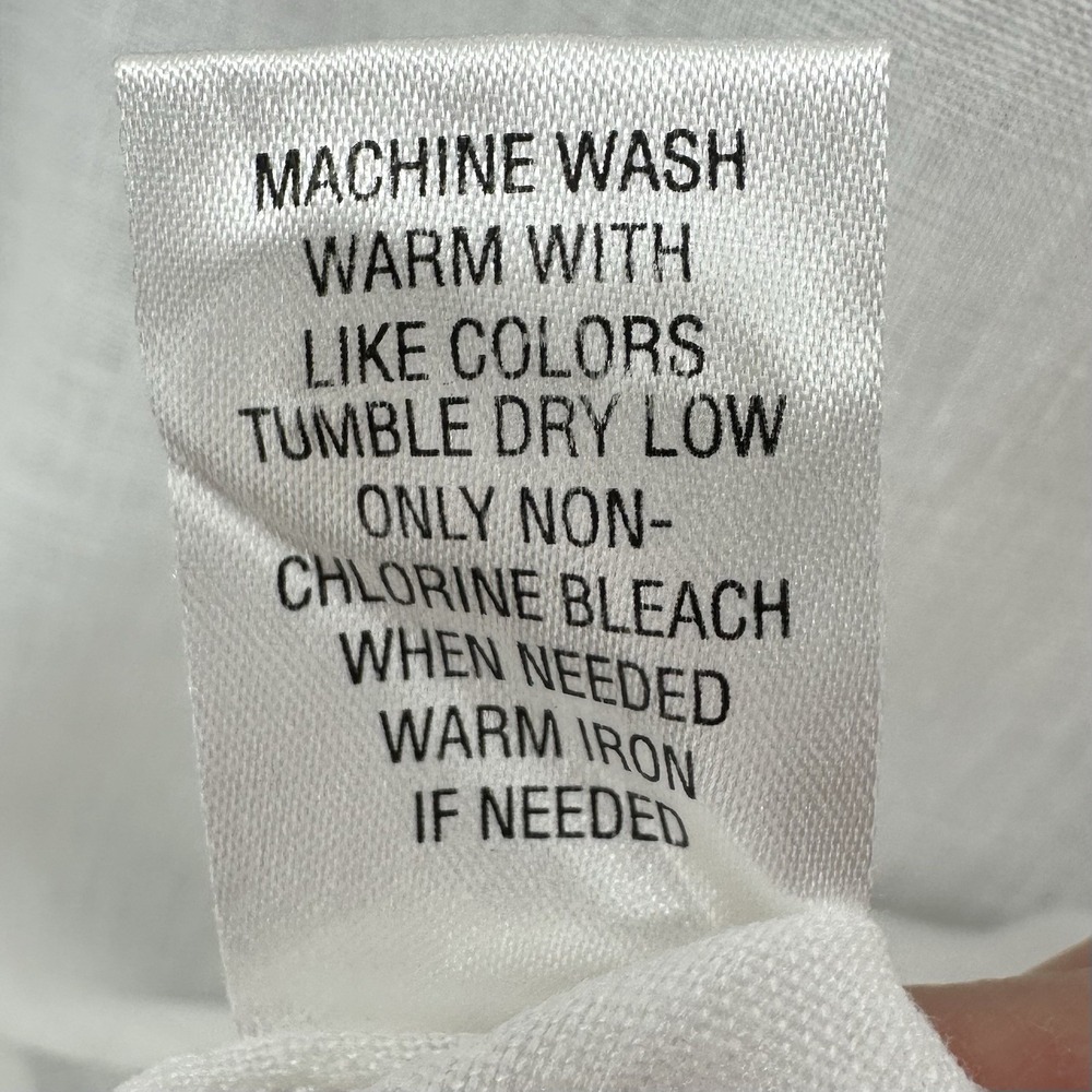 Murano Baird McNutt Women's 100% Linen Shirt M White Coastal Resort HH63 - Picture 7 of 10